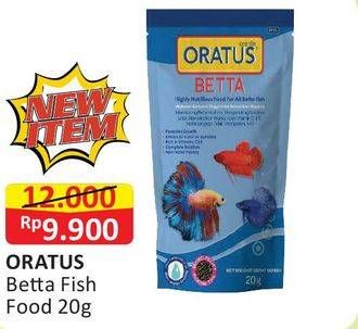 Promo Harga ORATUS BETTA Fish Food 20 gr - Alfamart