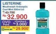 Promo Harga Listerine Mouthwash Antiseptic Cool Mint 500 ml - Indomaret