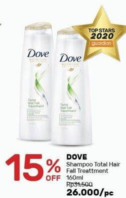 Promo Harga DOVE Shampoo Total Hair Fall 160 ml - Guardian