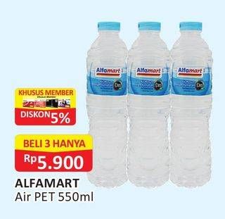 Promo Harga ALFAMART Air Mineral per 3 pet 550 ml - Alfamart