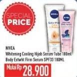 Promo Harga NIVEA Body Serum Extra White Hijab Cooling, Extra White Firming SPF 33 180 ml - Hypermart