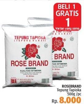 Promo Harga Rose Brand Tepung Tapioka 500 gr - LotteMart