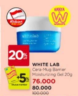 Promo Harga Whitelab Cera-Mug Barrier Moisturizing Gel 20 gr - Watsons