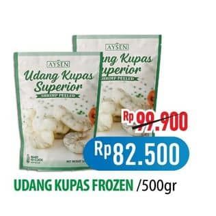 Promo Harga Udang Kupas Frozen 500 gr - Hypermart