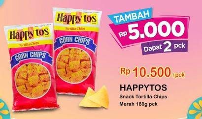 Promo Harga HAPPY TOS Tortilla Chips Merah 160 gr - Indomaret