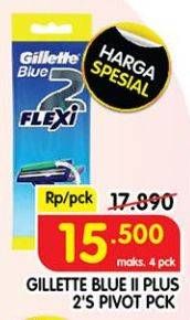 Promo Harga GILLETTE Blue II Flexi 1 pcs - Superindo