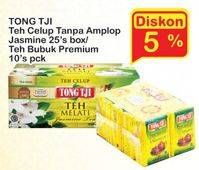 Promo Harga TONG TJI Teh Celup jasmine 25s / Teh Bubuk Premium 10s  - Indomaret
