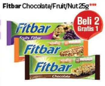 Promo Harga FITBAR Makanan Ringan Sehat Choco, Fruit, Nuts 25 gr - Carrefour