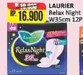 Promo Harga Laurier Relax Night 35cm 12 pcs - Alfamart