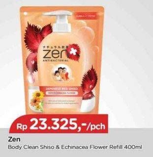 Promo Harga ZEN Anti Bacterial Body Wash Shiso E Flower 400 ml - TIP TOP