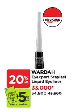 Promo Harga Wardah Eyexpert Staylast Waterproof Eyeliner Liquid 3 gr - Watsons