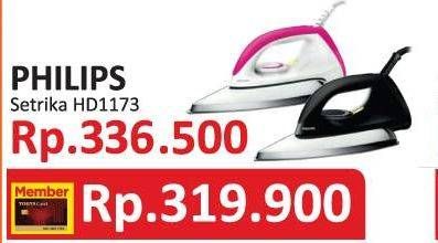 Promo Harga PHILIPS HD 1173 | Dry Iron  - Yogya