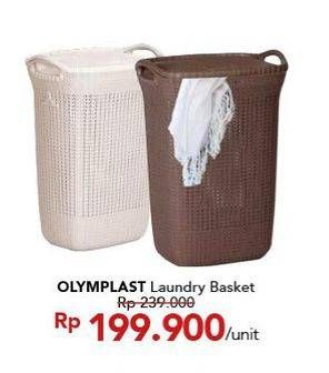 Promo Harga OLYMPLAST Laundry Basket  - Carrefour