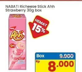Promo Harga Nabati Ahh Strawberry per 10 pcs 3 gr - Indomaret