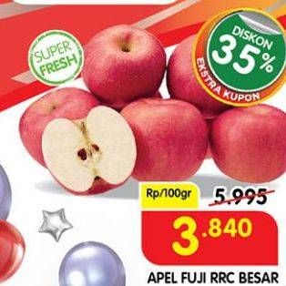 Promo Harga Apel Fuji RRC Besar per 100 gr - Superindo