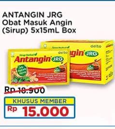 Promo Harga Antangin Obat Masuk Angin JRG per 5 sachet 15 ml - Indomaret