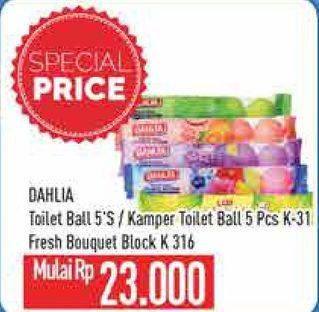 Promo Harga Dahlia Toilet Ball/Kamper Toilet Ball/Fresh Bouquet Block  - Hypermart
