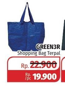 Promo Harga GREEN3R Shopping Bag Terpal  - Lotte Grosir