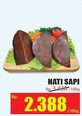 Promo Harga Beef Liver (Hati Sapi) per 100 gr - Hari Hari