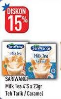 Promo Harga Sariwangi Milk Tea Teh Tarik, Caramel 4 pcs - Hypermart