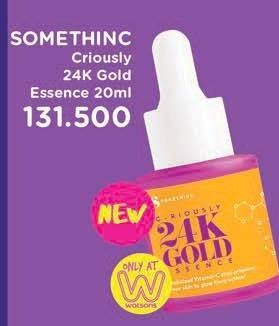 Promo Harga SOMETHINC Skincare Curiously 24k Gold Essence 20 ml - Watsons