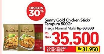 Promo Harga Sunny Gold Chcken Stick / Tempura  - Carrefour