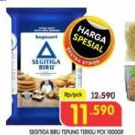 Promo Harga Bogasari Tepung Terigu Segitiga Biru 1000 gr - Superindo