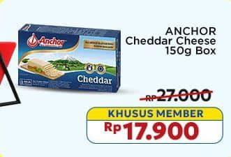 Promo Harga Anchor Cheddar Cheese 150 gr - Indomaret