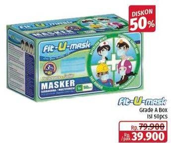 Promo Harga Fit-u-mask Masker 50 pcs - Lotte Grosir