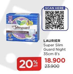 Promo Harga Laurier Super Slimguard Night 35cm 8 pcs - Watsons