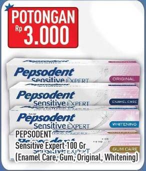 Promo Harga PEPSODENT Pasta Gigi Sensitive Expert Enamel, Gum, Original, Whitening 100 gr - Hypermart