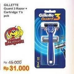 Promo Harga GILLETTE Guard 3 2 pcs - Indomaret