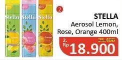 Promo Harga STELLA Aerosol Lemon, Rose, Orange 400 ml - Alfamidi
