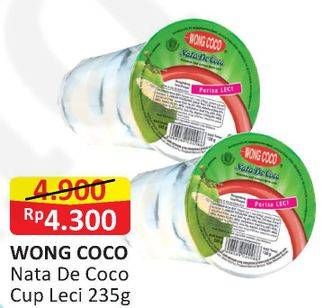 Promo Harga WONG COCO Nata De Coco Lychee 235 gr - Alfamart