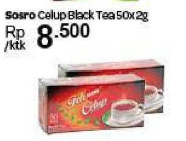 Promo Harga Sosro Teh Celup Black Tea 50 pcs - Carrefour