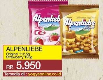 Promo Harga ALPENLIEBE Candy Caramel Original, Strawberry 112 gr - Yogya
