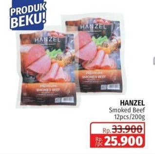 Promo Harga Hanzel Smoked Beef 200 gr - Lotte Grosir