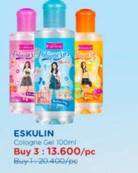 Promo Harga Eskulin Cologne Gel Friday, Monday, Special Day 100 ml - Watsons