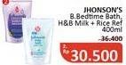 Promo Harga JHONSONS Baby Bedtime Bath, H&B Milk + Rice 400 mL  - Alfamidi