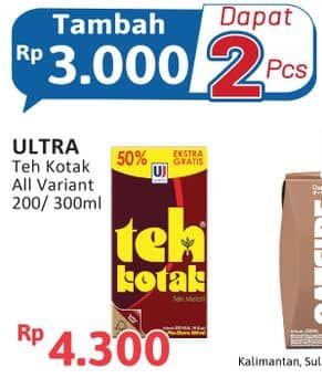 Promo Harga Ultra Teh Kotak All Variants 200 ml - Alfamidi