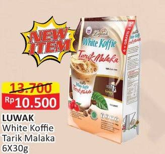 Promo Harga Luwak White Koffie per 6 sachet 30 gr - Alfamart
