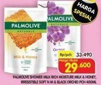 Promo Harga Palmolive Naturals Shower Milk Irrestible Softness Milk Black Orchid, Milk Honey 400 ml - Superindo