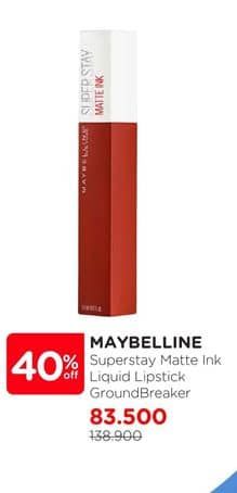 Maybelline Super Stay Matte Ink 5 ml Diskon 39%, Harga Promo Rp83.500, Harga Normal Rp138.900