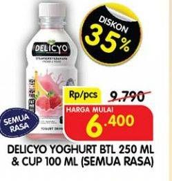 Promo Harga DELICYO Yogurt 250 mL/ 100 mL  - Superindo