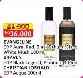 Promo Harga Evangeline Eau De Parfume/Braven Eau De Parfum Black/Christian Jornald Eau De Parfum  - Alfamart