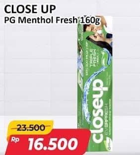 Promo Harga Close Up Pasta Gigi Everfresh Menthol Fresh 160 gr - Alfamart