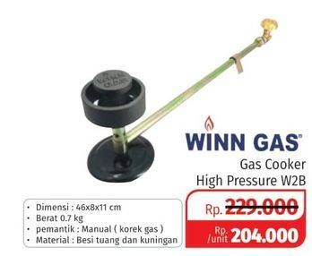 Promo Harga WINN GAS Gas Cooker High Pressure W2B  - Lotte Grosir