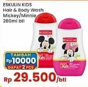 Promo Harga Eskulin Kids Hair & Body Wash Clean Smooth, Natural Smooth 280 ml - Indomaret