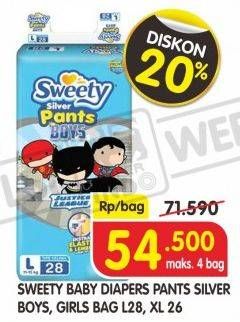 Promo Harga Sweety Silver Pants Boys / Girls L28, XL26  - Superindo
