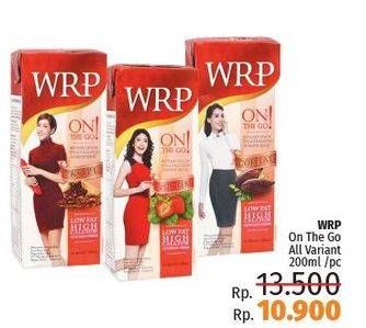 Promo Harga WRP Susu Cair On The Go All Variants 200 ml - LotteMart